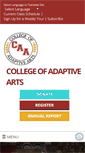 Mobile Screenshot of collegeofadaptivearts.org