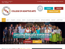 Tablet Screenshot of collegeofadaptivearts.org